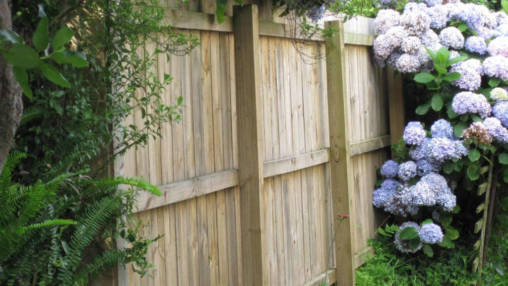 Timber fence installation